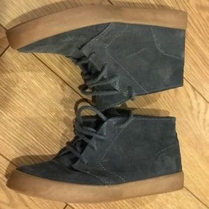 Gray big boys shoes